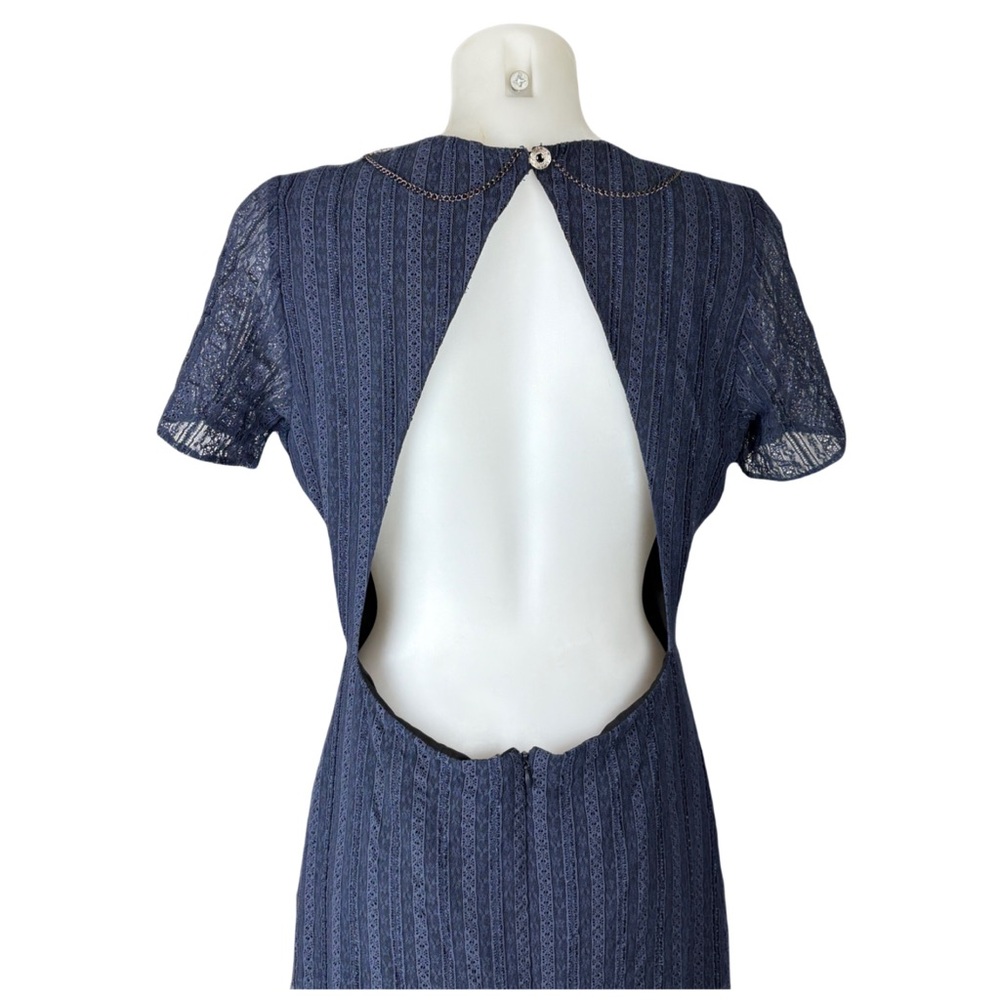 Anthropologie Brand M VK by Korovilas Blue Backless Beaded Collar Maxi Dress - Picture 8 of 9